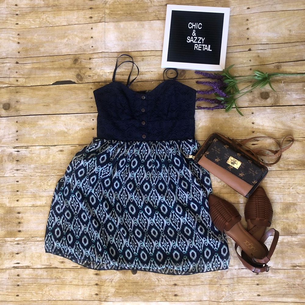 Spaghetti Strap Mini Dress. Size:3
